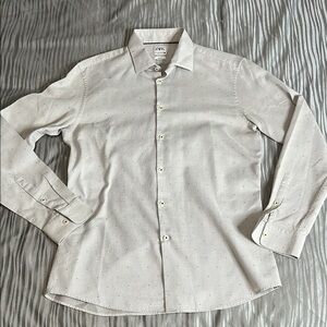 Zara White Casual Button Down Shirt